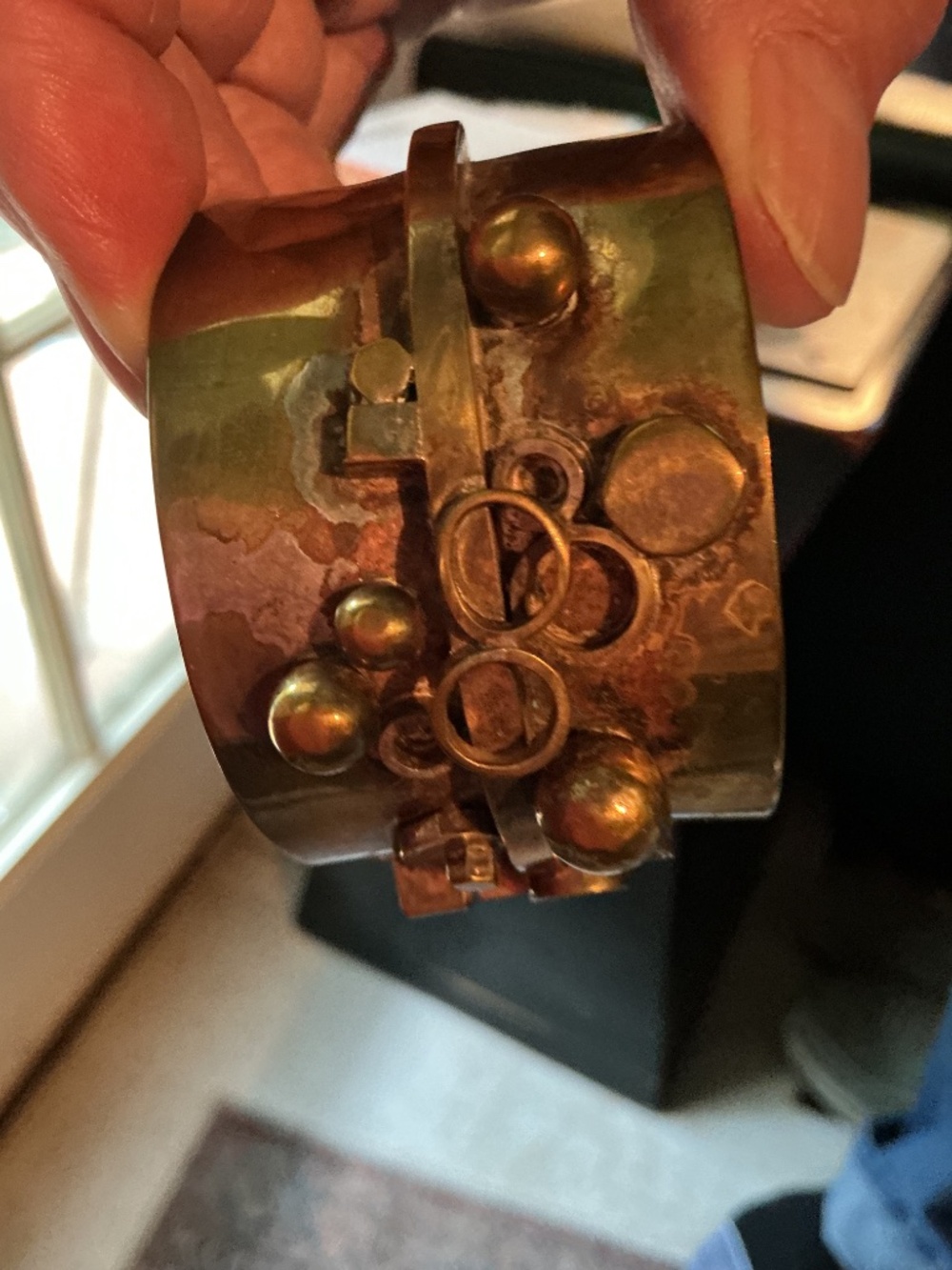 EXCEPTIONAL VINTAGE SCANDINAVIAN BRUTALIST CUFF - Picture 11 of 15